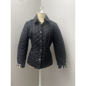 Burberry Brit Women's Quilted Jacket Black Size Small * Please read description